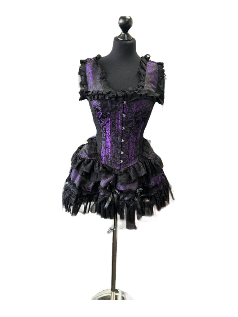 Lolita mini skirt purple king brocade | thumbnail | 