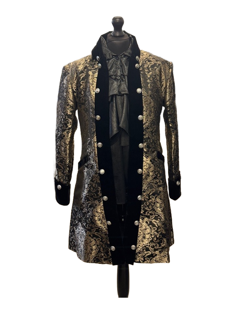 Renaissance men's coat in gold king brocade  | thumbnail | 