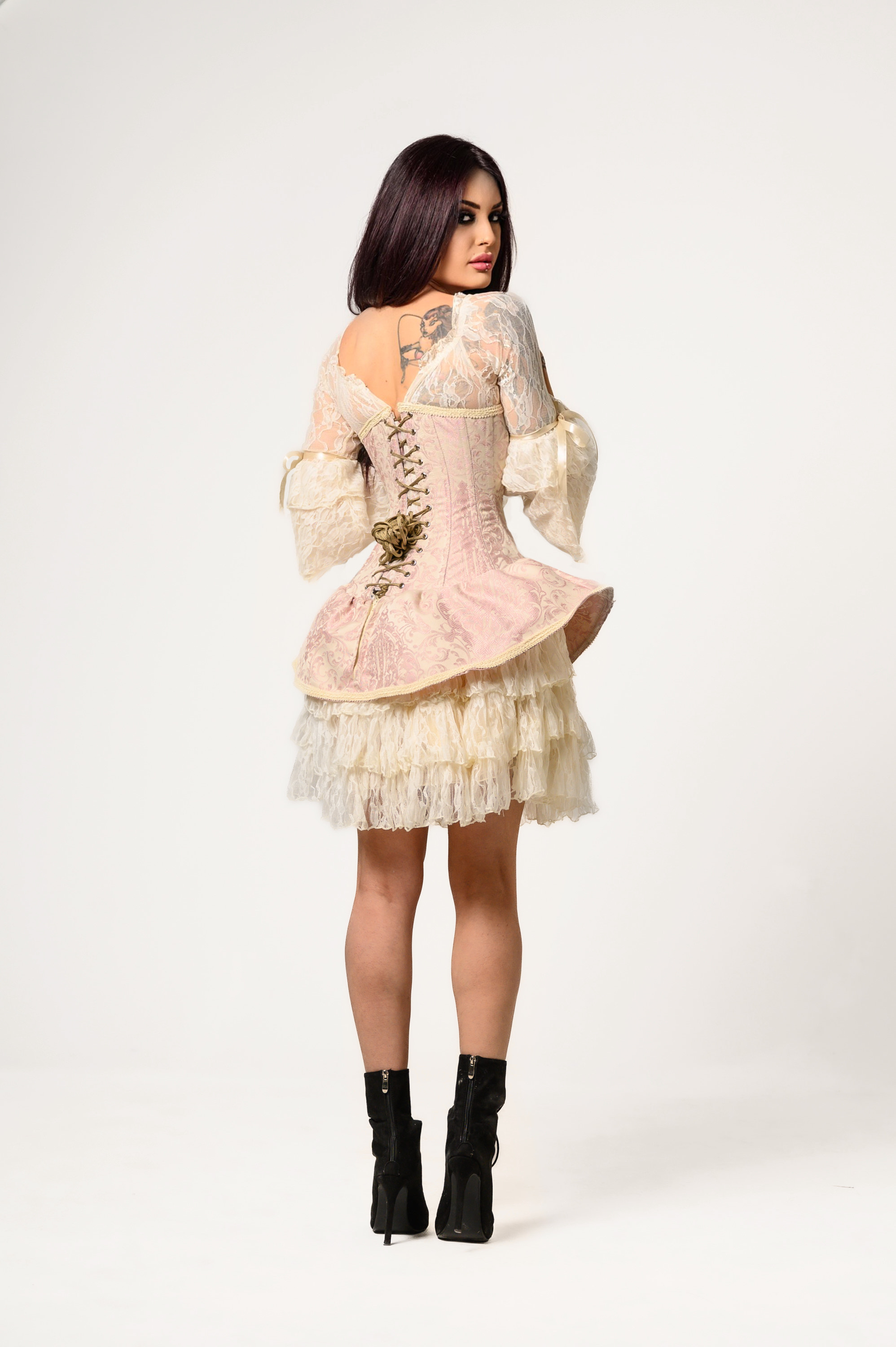 Vienna dress pink king brocade  | thumbnail | 