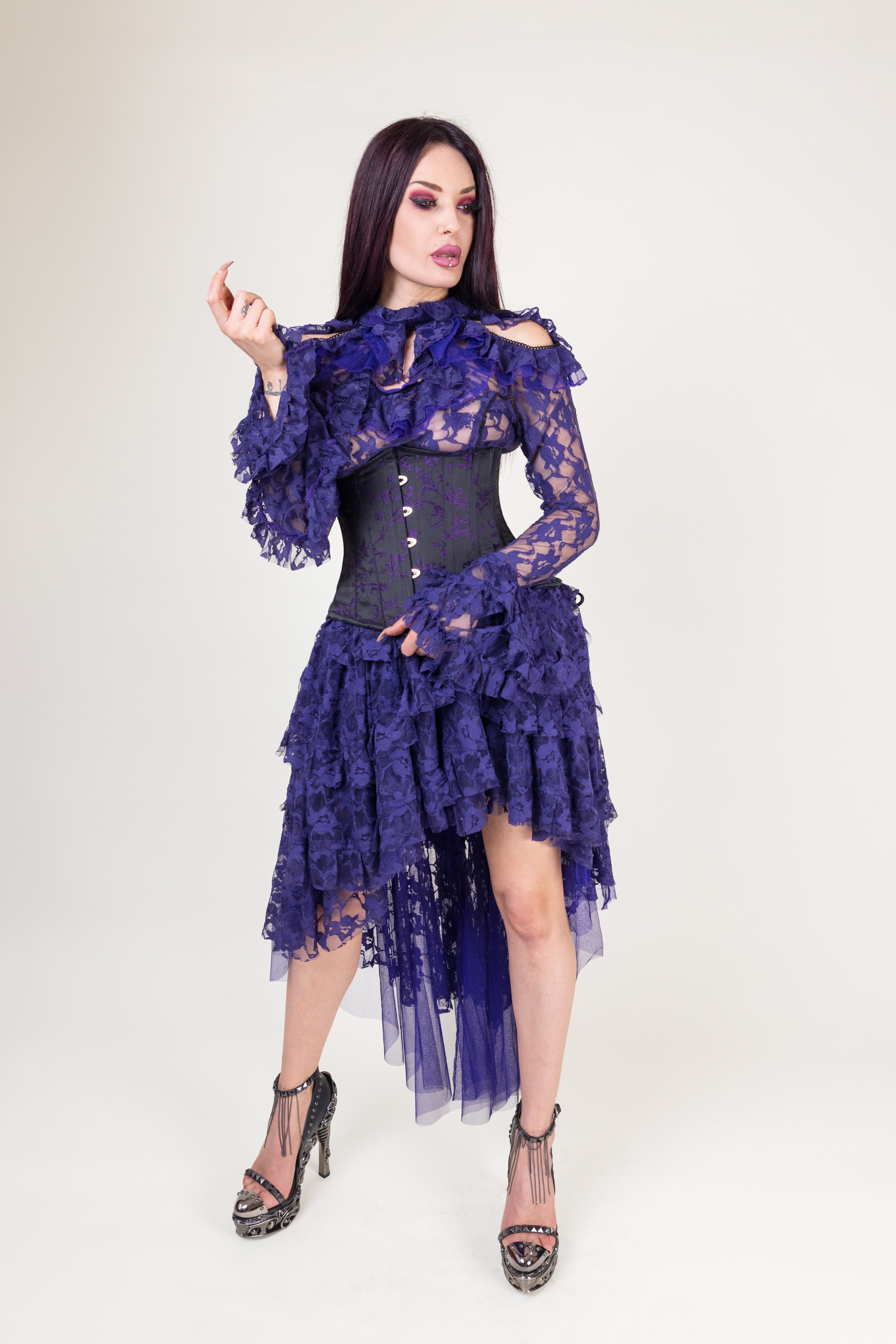 Ophelie skirt purple lace | thumbnail | 