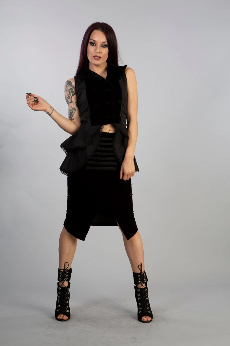 Lolita mini burlesque dress in king gold brocade  | thumbnail | 