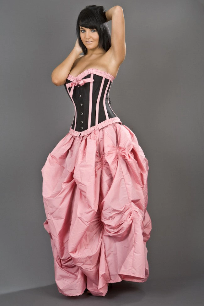 Ballgown maxi victorian skirt in red taffeta | thumbnail | 
