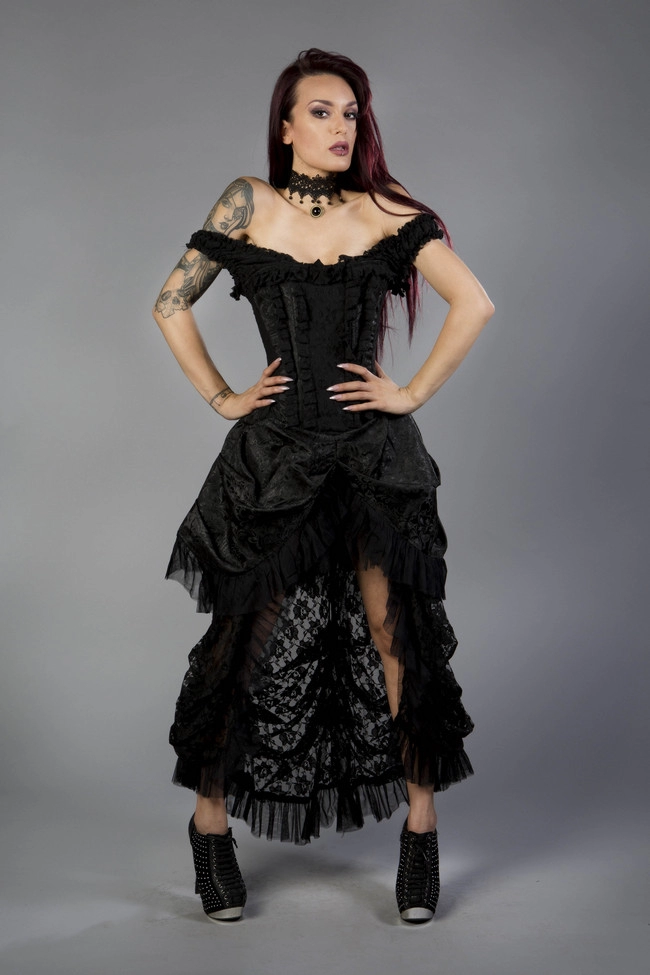 Versailles corset dress silver king brocade | thumbnail | 