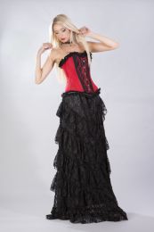 Elizium overbust corset in red taffeta