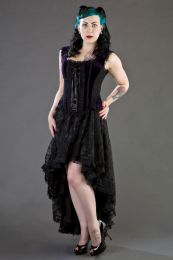 Jasmin overbust gothic corset in purple velvet