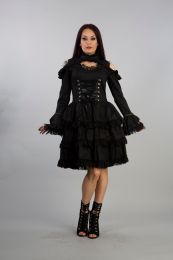 Kyra dress in black twill