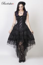 Ophelie burlesque corset dress in purple king brocade