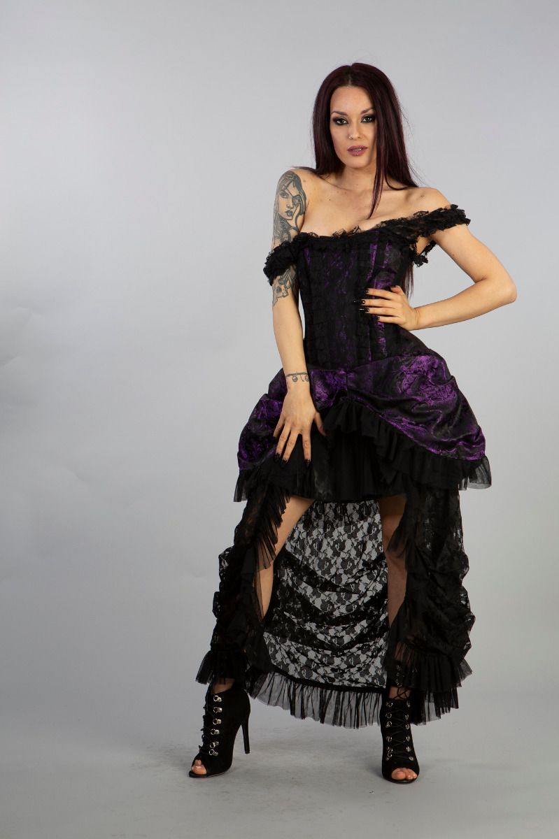 Ophelie Brown King Brocade Steampunk Corset Dress by Burleska